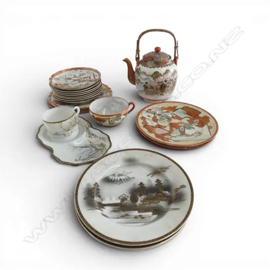 ASST. ORIENTAL CHINA PLATES, SAUCES etc Incl. TEAPOT & CUP & SAUCER