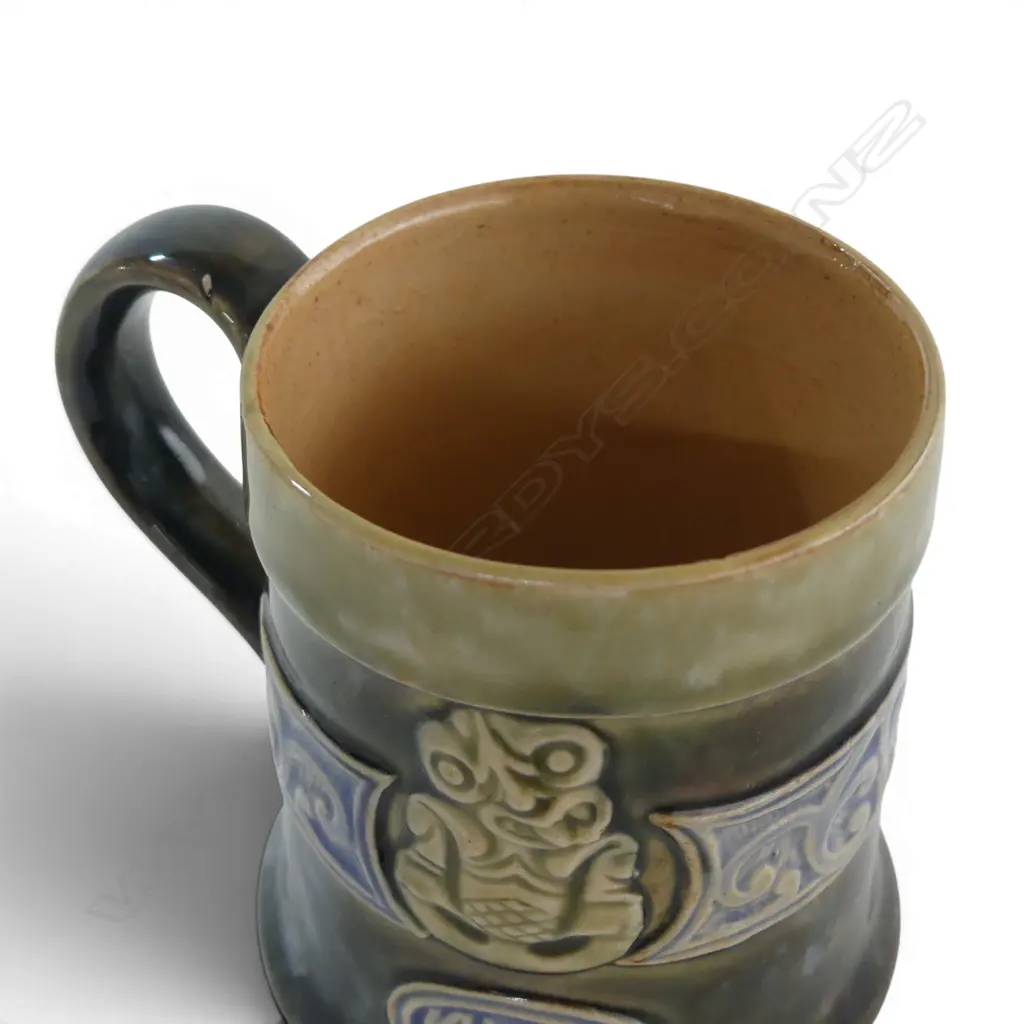 DOULTON STONEWARE MAORI KIA ORA MUG Image 1++