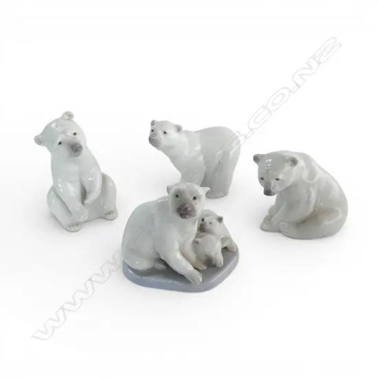4 LLADRO POLAR BEARS H.125mm