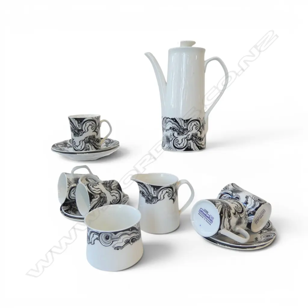 ELIZABETHAN 'STORM' 5 PLACE COFFEE SERVICE by A. KUSMIREK H.230mm  Image 1++