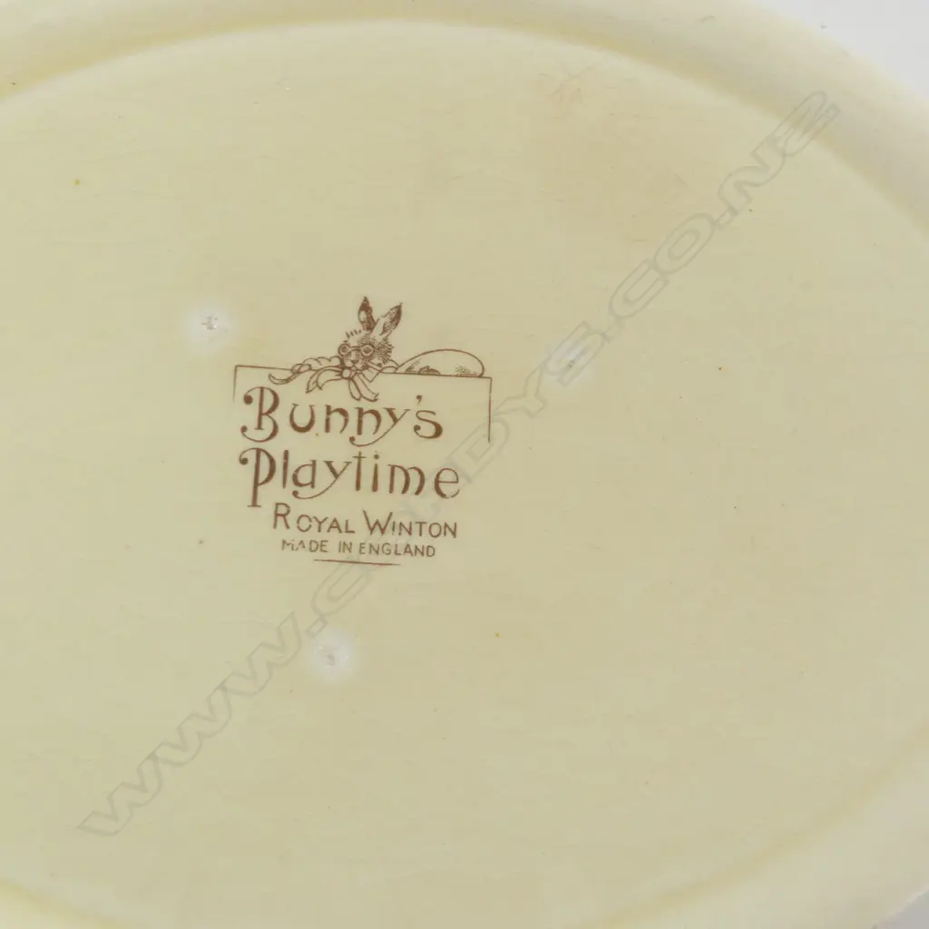 ROYAL DOULTON BUNNYKINDS BABY BOWL + CUP & ROYAL WINTON BUNNY'S PLAYTIME W.210mm Image 1++