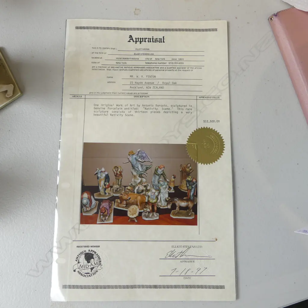 13 PCE ITALIAN BORSATO NATIVITY SCENE H.270mm + CERTIFICATE Image 1++
