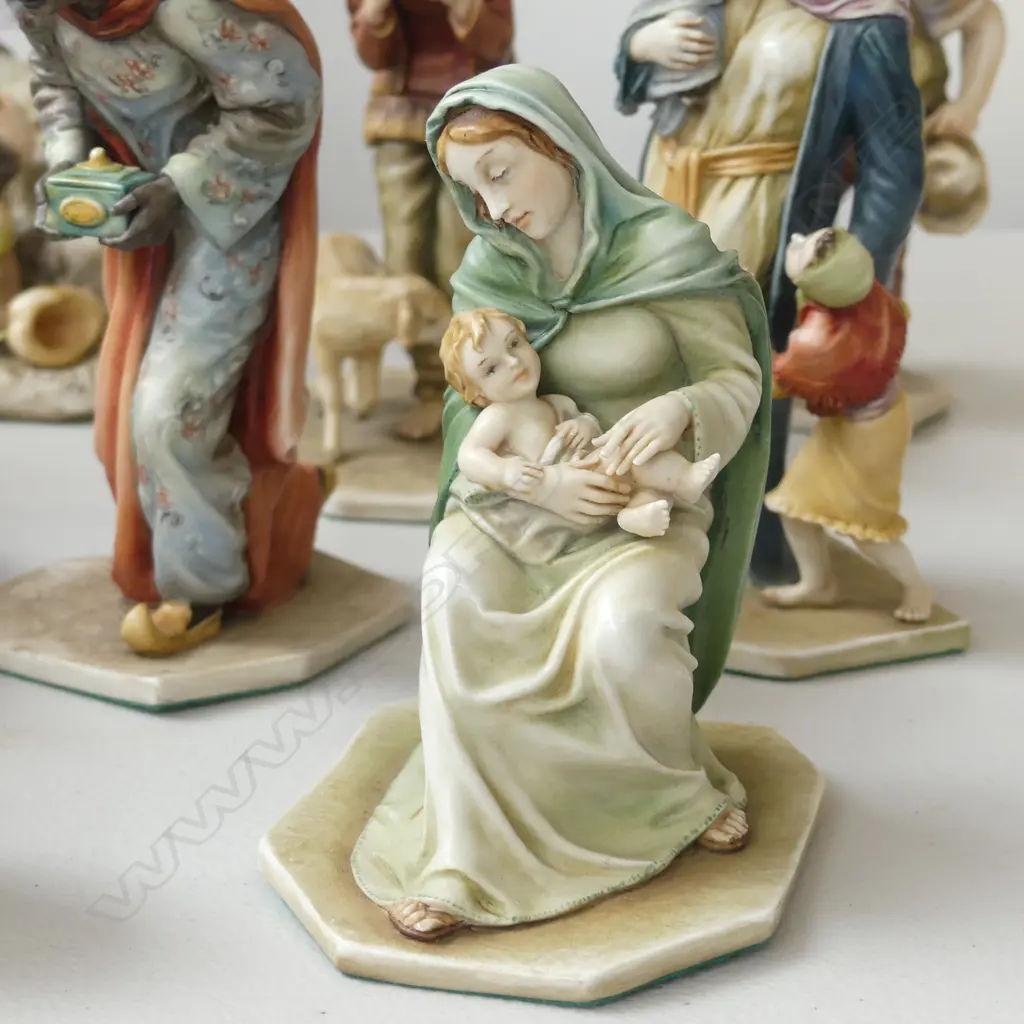 13 PCE ITALIAN BORSATO NATIVITY SCENE H.270mm + CERTIFICATE Image 1++