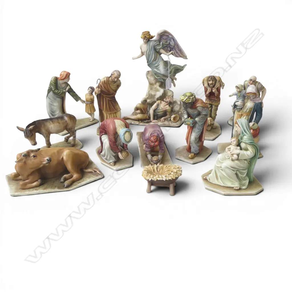 13 PCE ITALIAN BORSATO NATIVITY SCENE H.270mm + CERTIFICATE Image 1++
