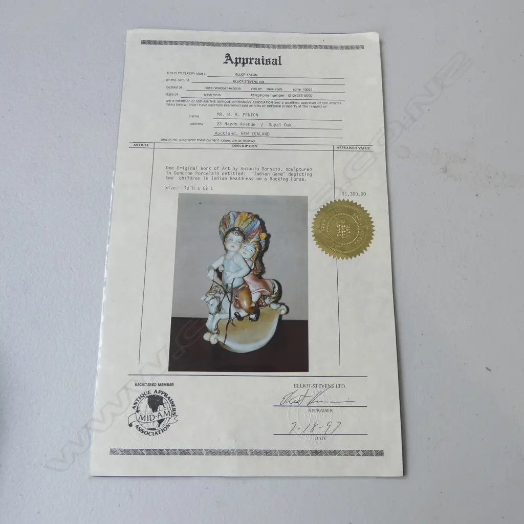 ITALIAN BORSATO 'INDIAN GAME' FIGURINE H.185mm + CERTIFICATE Image 1++