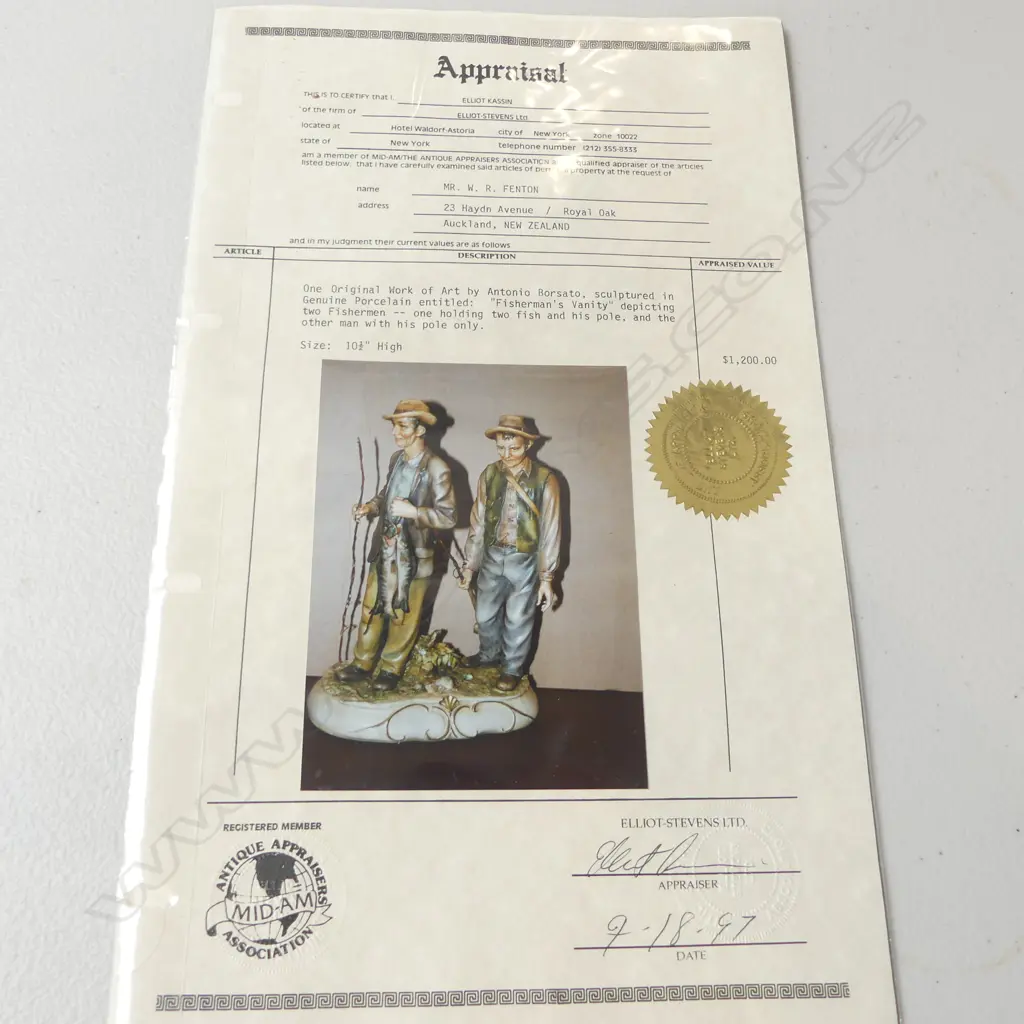 ITALIAN BORSATO 'FISHERMANS VANITY' H.260mm + CERTIFICATE Image 1++