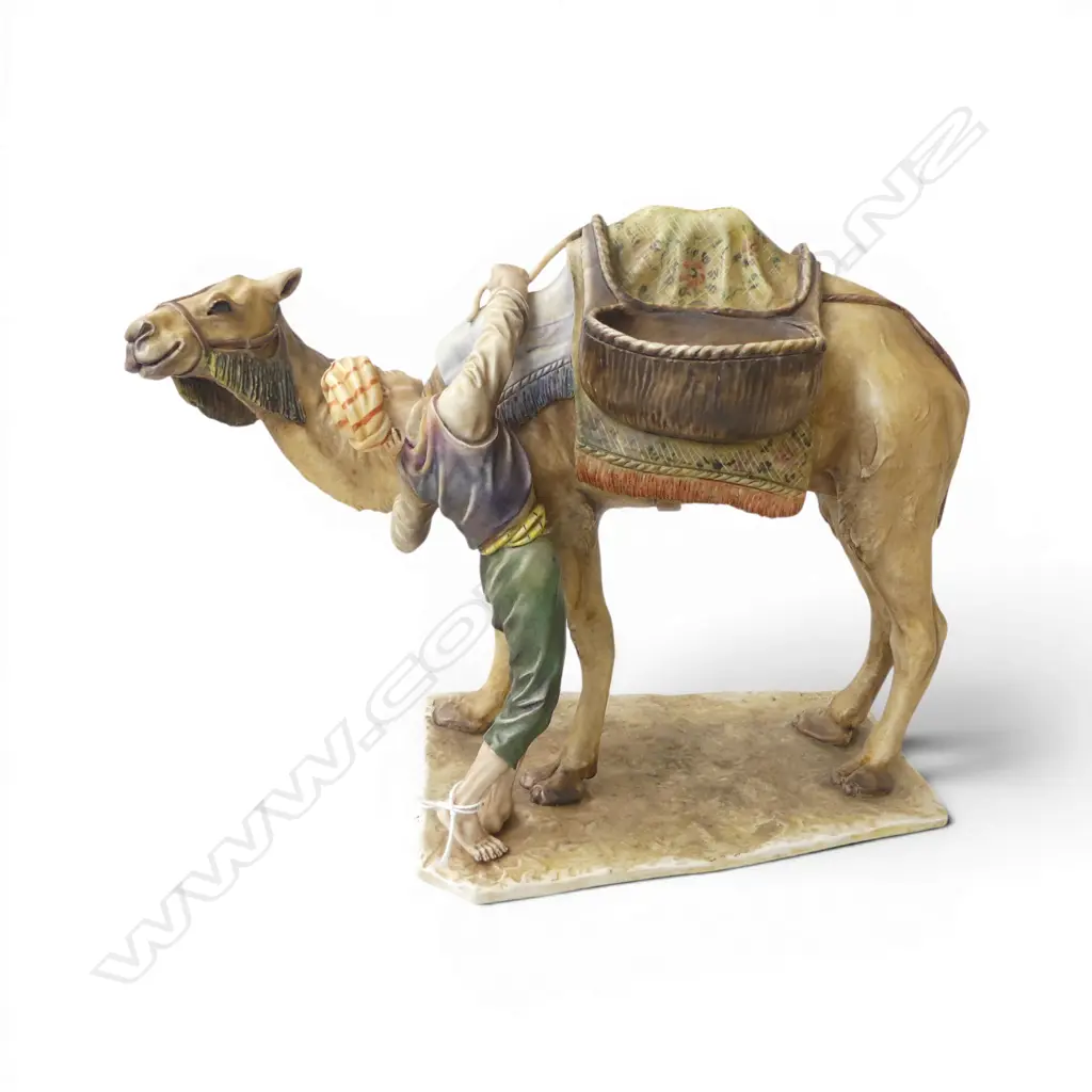ITALIAN BORSATO 'MAN WITH CAMEL' H.230mm + CERTIFICATE Image 1++