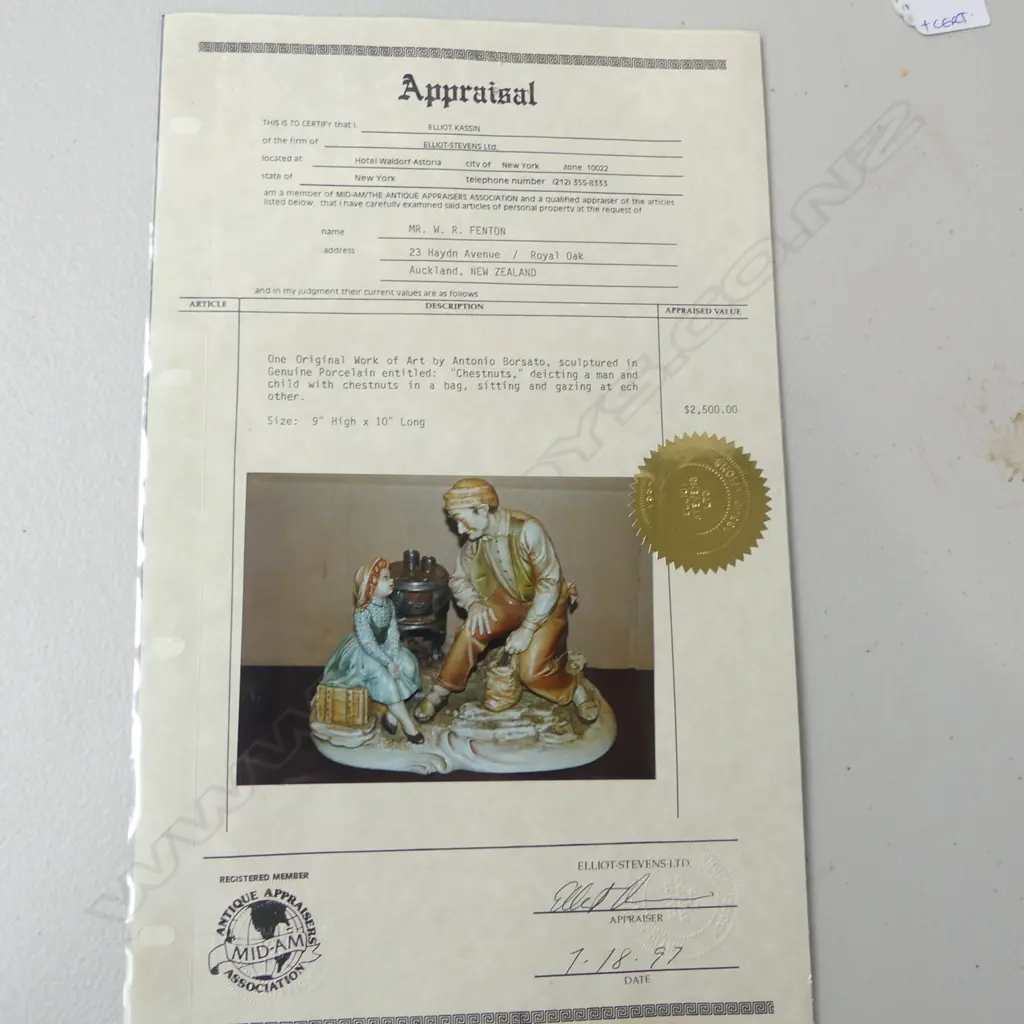 ITALIAN BORSATO 'MADONNA AND CHILD' H.165mm + CERTIFICATE Image 1++