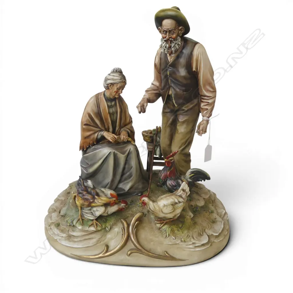 ITALIAN BORSATO 'OLD COUPLE' H.450mm + CERTIFICATE WALKING STICK AF Image 1++