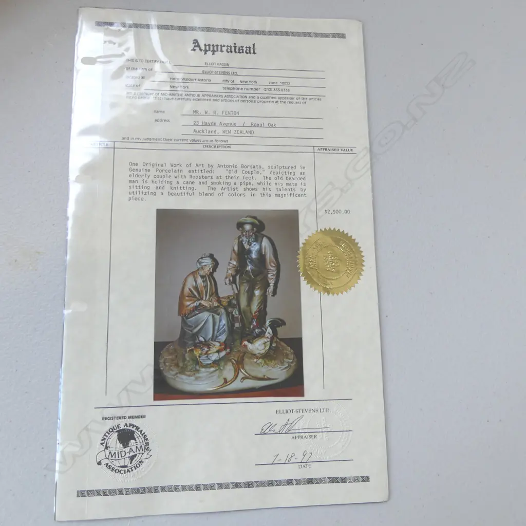 ITALIAN BORSATO 'OLD COUPLE' H.450mm + CERTIFICATE WALKING STICK AF Image 1++