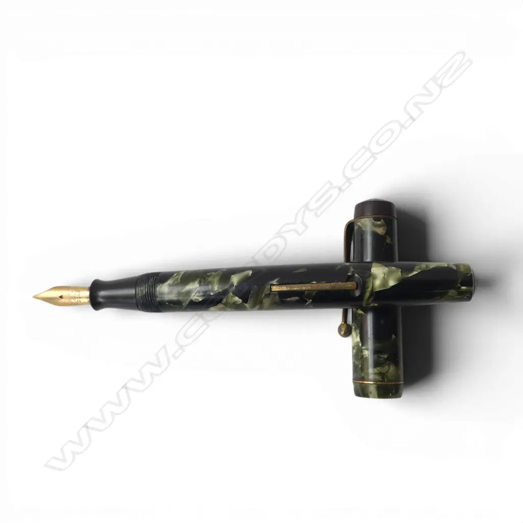 'SUMMIT' MARBLEISED FOUNTAIN PEN with 14ct gold nib Image 1++