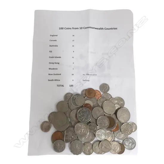 100 COINS FROM 10 COMMONWEALTH COUNTRIES
