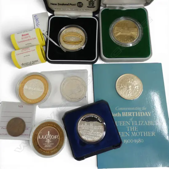 ASST. COINS INCL. LOTR $1 PROOF COIN & ANZAC ROLLS