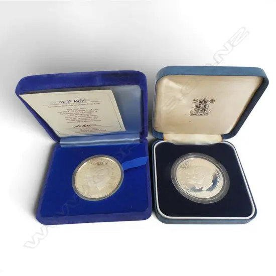 2 CASED 1981 ROYAL MARRIAGE COMM. .925 PROOF COINS 59.75gms TW