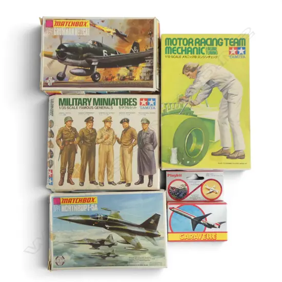 4 VINTAGE KITSETS; 2 TAMIYA & 2 MATCHBOX 1973