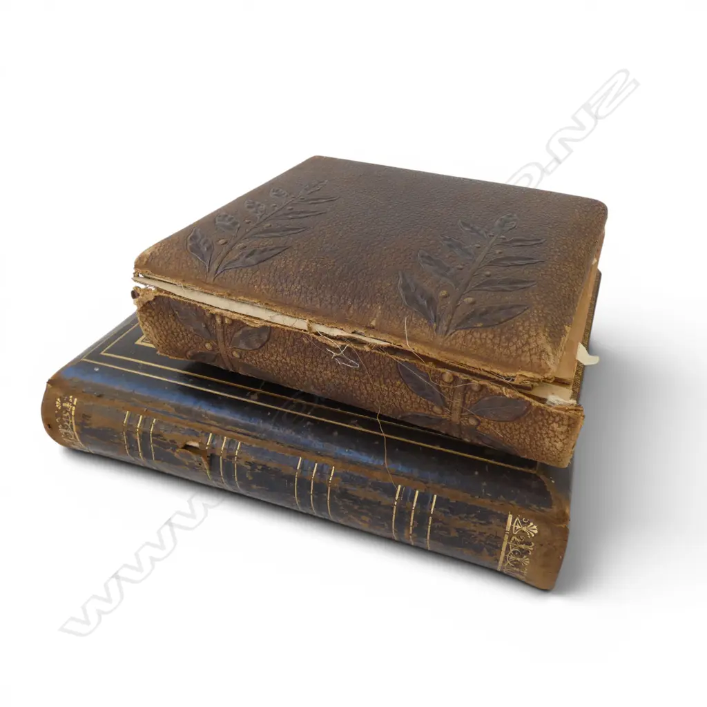 2 EMPTY VICTORIAN PHOTO ALBUMS H.300mm Image 1++