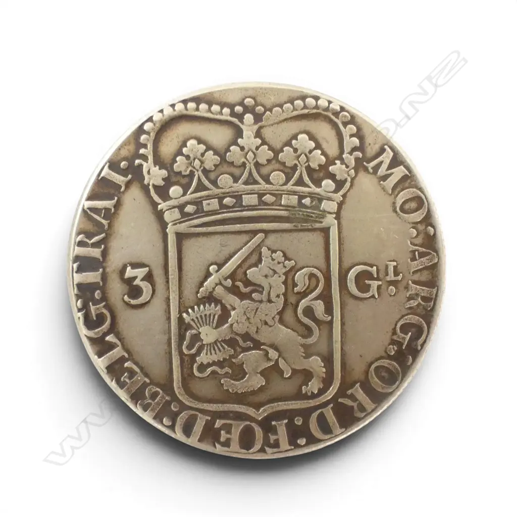 NETHERLANDS 1794 SILVER 3 GULDEN 31.17gms Image 1++