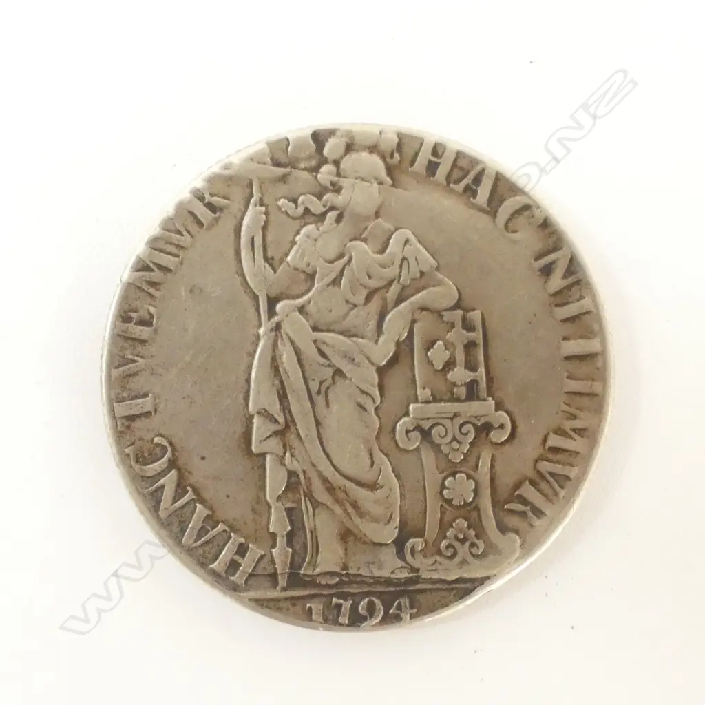 NETHERLANDS 1794 SILVER 3 GULDEN 31.17gms Image 1++