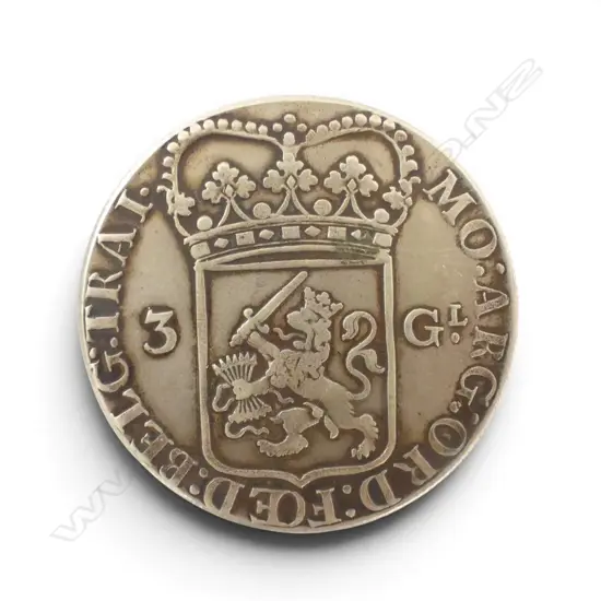NETHERLANDS 1794 SILVER 3 GULDEN 31.17gms