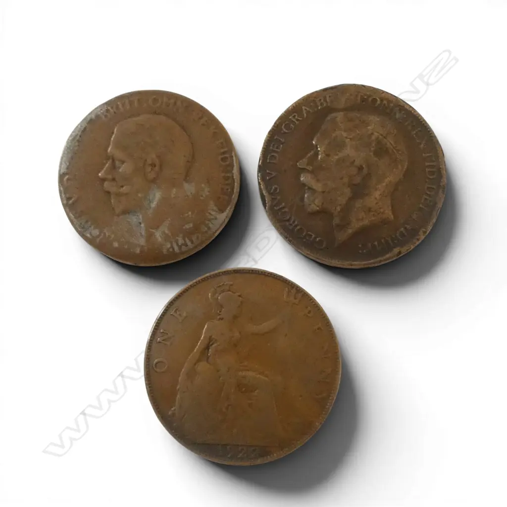 3 DOUBLE HEADED TWO UP PENNIES  Image 1++