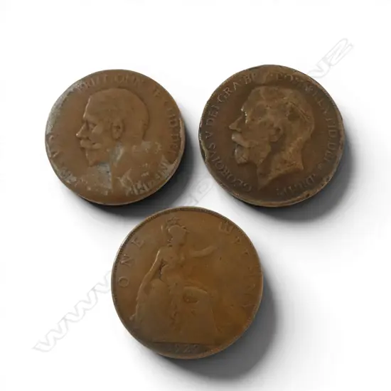 3 DOUBLE HEADED TWO UP PENNIES 