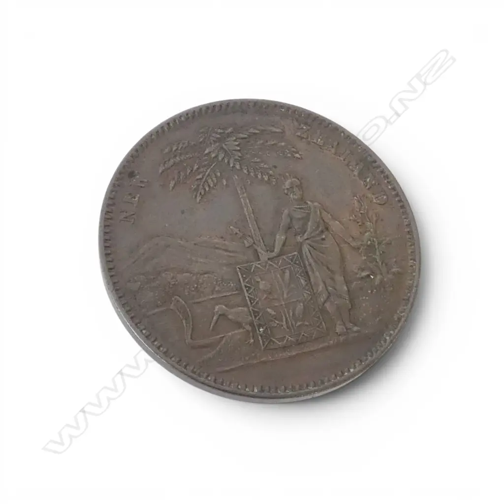 RARE 1880s MILNER & THOMPSON CANTERBUY MUSIC DEPOT CHCH TOKEN  Image 1++