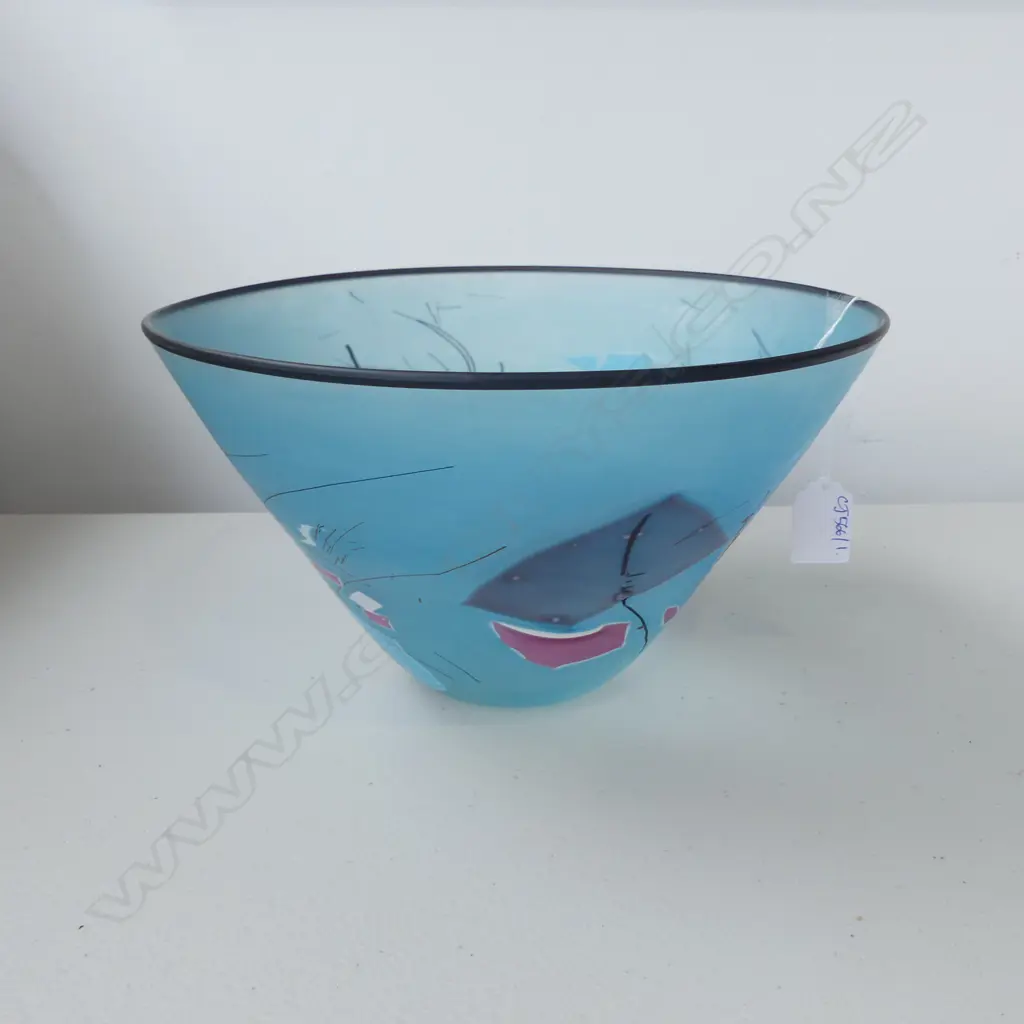 KEITH MAHY ART GLASS BOWL H.155mm, 270mm dia Image 1++