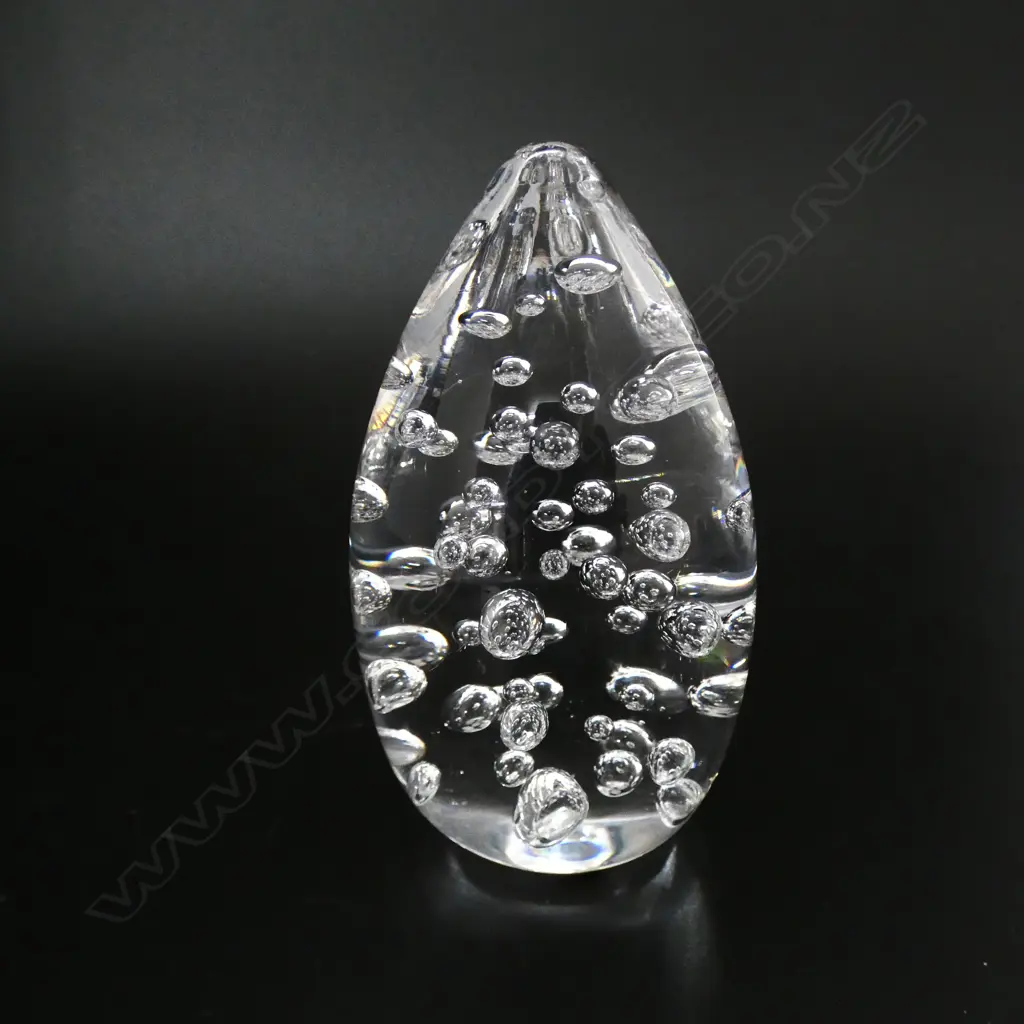 SEVRES FRANCE GLASS PAPER WEIGHT with bubble inclusions. H.100mm. Image 1++