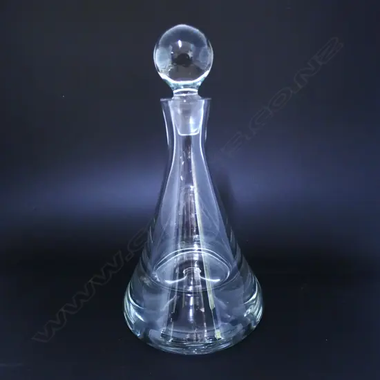 LARGE MODERN CLEAR GLASS DECANTER H320MM