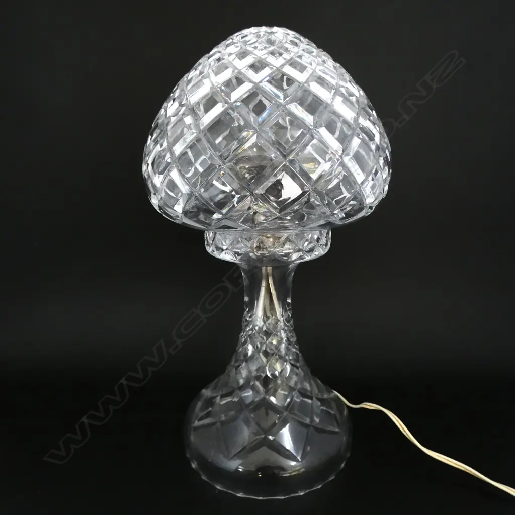 LARGE VINTAGE CRYSTAL LAMP 2pce H.345mm Image 1++