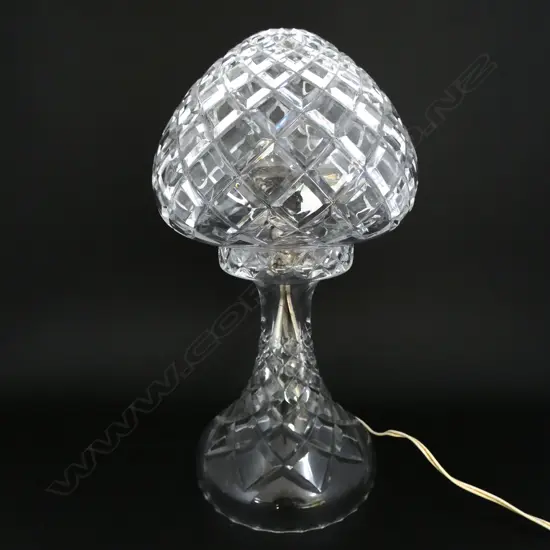 LARGE VINTAGE CRYSTAL LAMP 2pce H.345mm