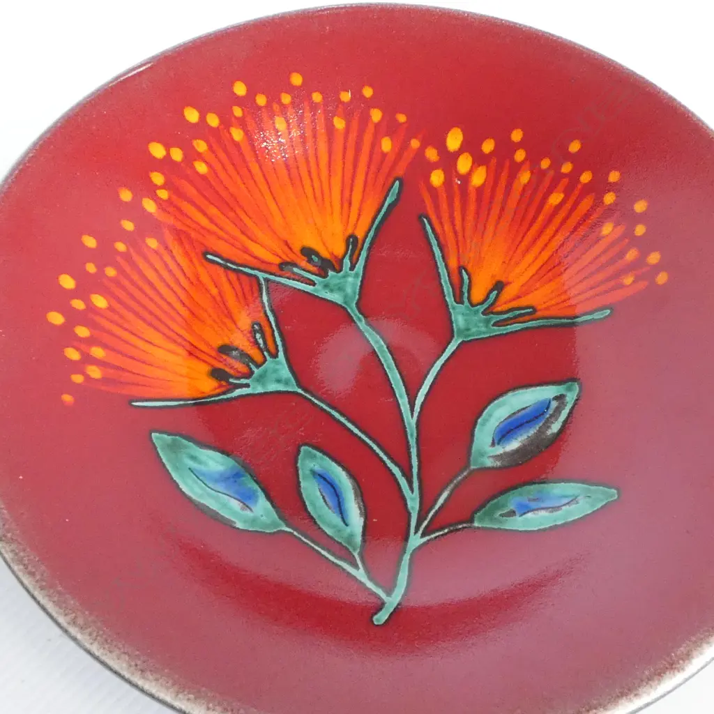 MORRIS & JAMES POHUTAKAWA POTTERY BOWL Dia.375mm Image 1++