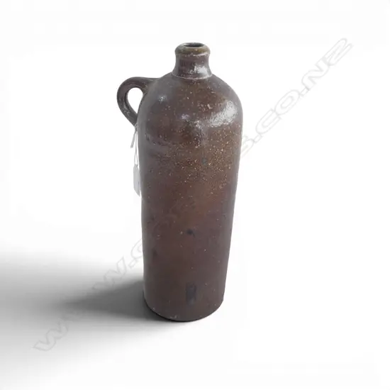 EARLY NZ STUDIO POTTERY NICK STATHERS (DCR) TALL BOTTLE VASE, H.320mm