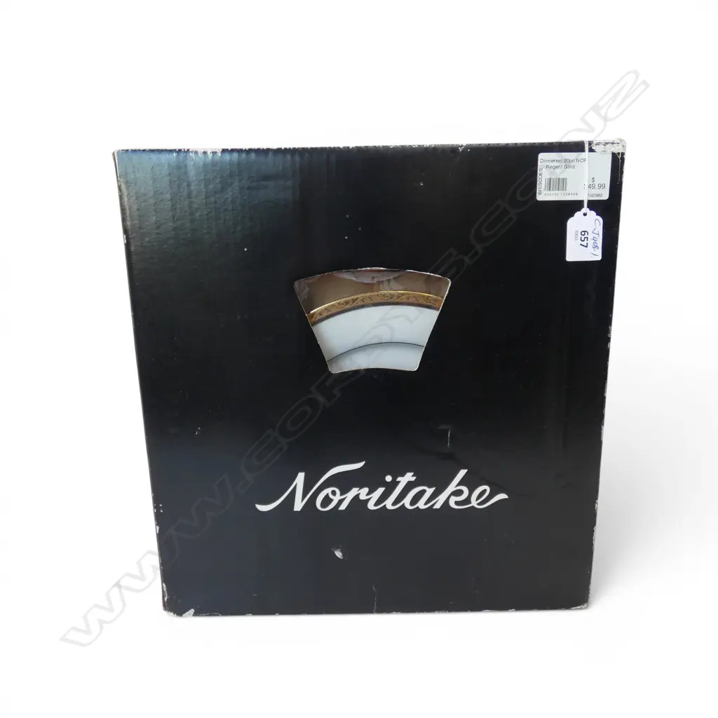 BOXED NORITAKE DINNER SET 20PCE 'REGENT GOLD' Ticket price $349.99 Image 1++