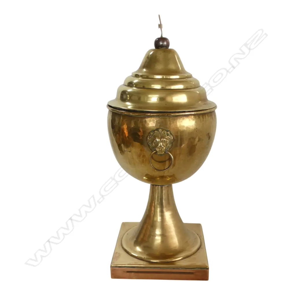 BRASS & COPPER LIDDED CONTAINER H.400mm Image 1++