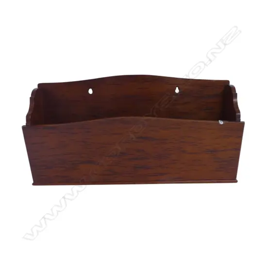 NZ SOLID MOTTLED KAURI  WALL HANGING LETTER HOLDER L.425mm