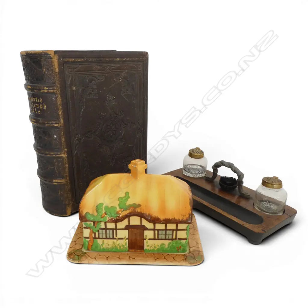 FALCON WARE BUTTER HOUSE, INKSTAND W.255mm, 1861 BIBLE Image 1++