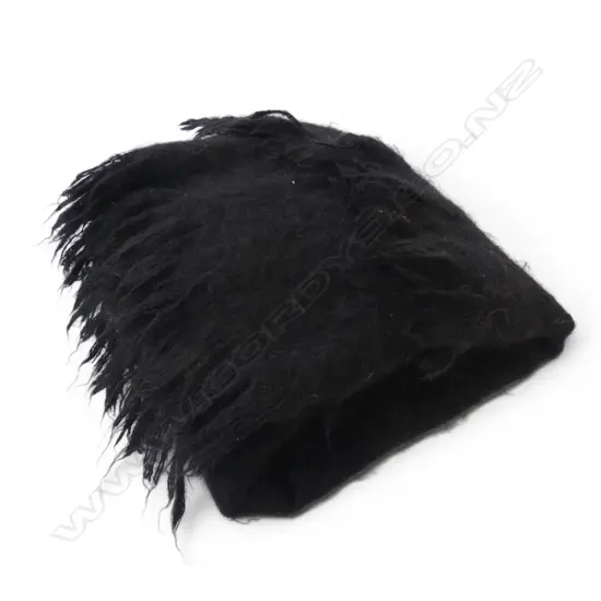 LARGE BLACK MOHAIR BLANKET