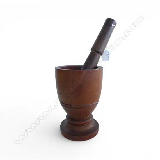 LG WOODEN MORTAR & PESTLE H.205mm