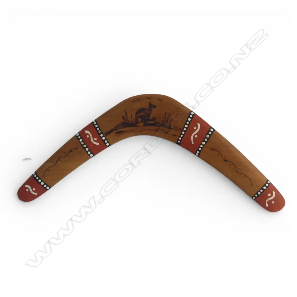 LRG AUSTRALIAN  MUDI DUDI TRIBE WATTLE BOOMERANG, L.540mm Image 1++
