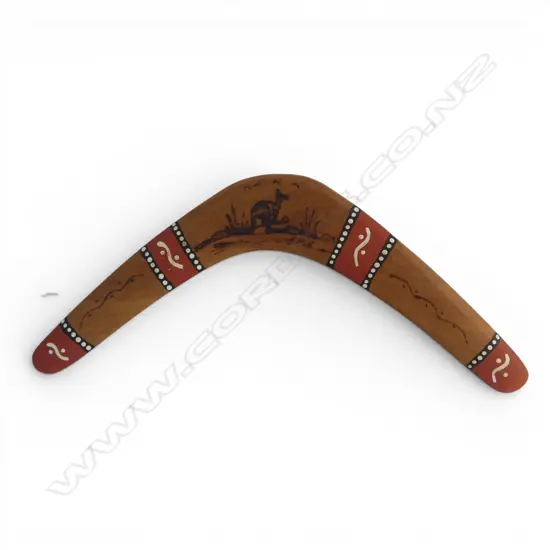 LRG AUSTRALIAN  MUDI DUDI TRIBE WATTLE BOOMERANG, L.540mm