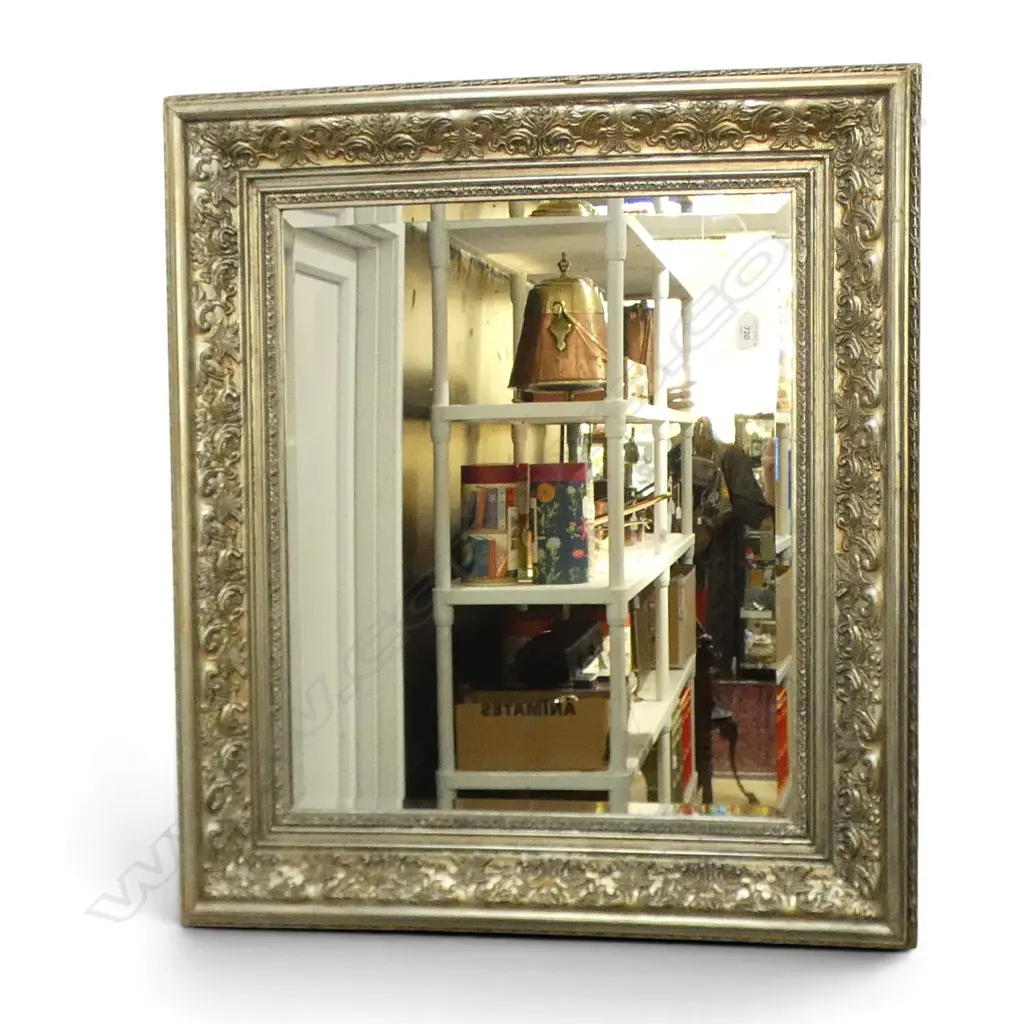 MIRROR, SILVER FRAME 835x730mm FAULTS Image 1++