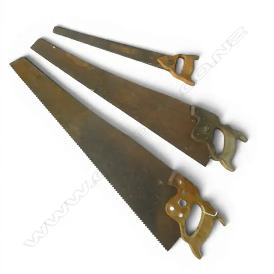 3 VINTAGE SAWS L.780mm