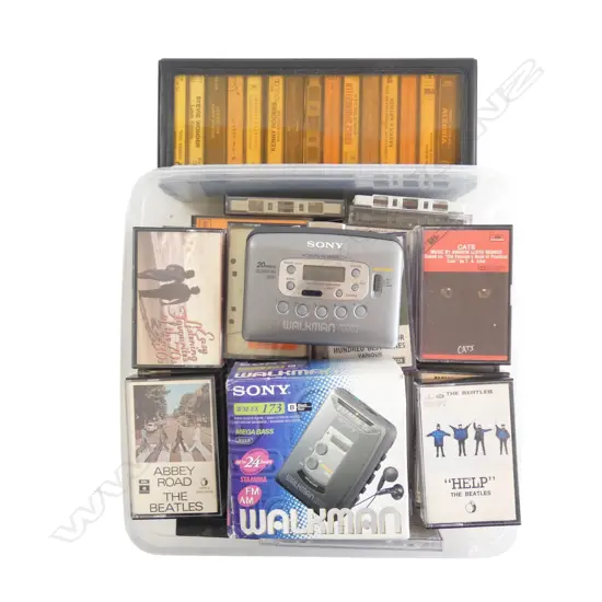 BOXED AS NEW SONY WM-FX WALKMAN, OTHER WALKMAN & ASST. TAPES