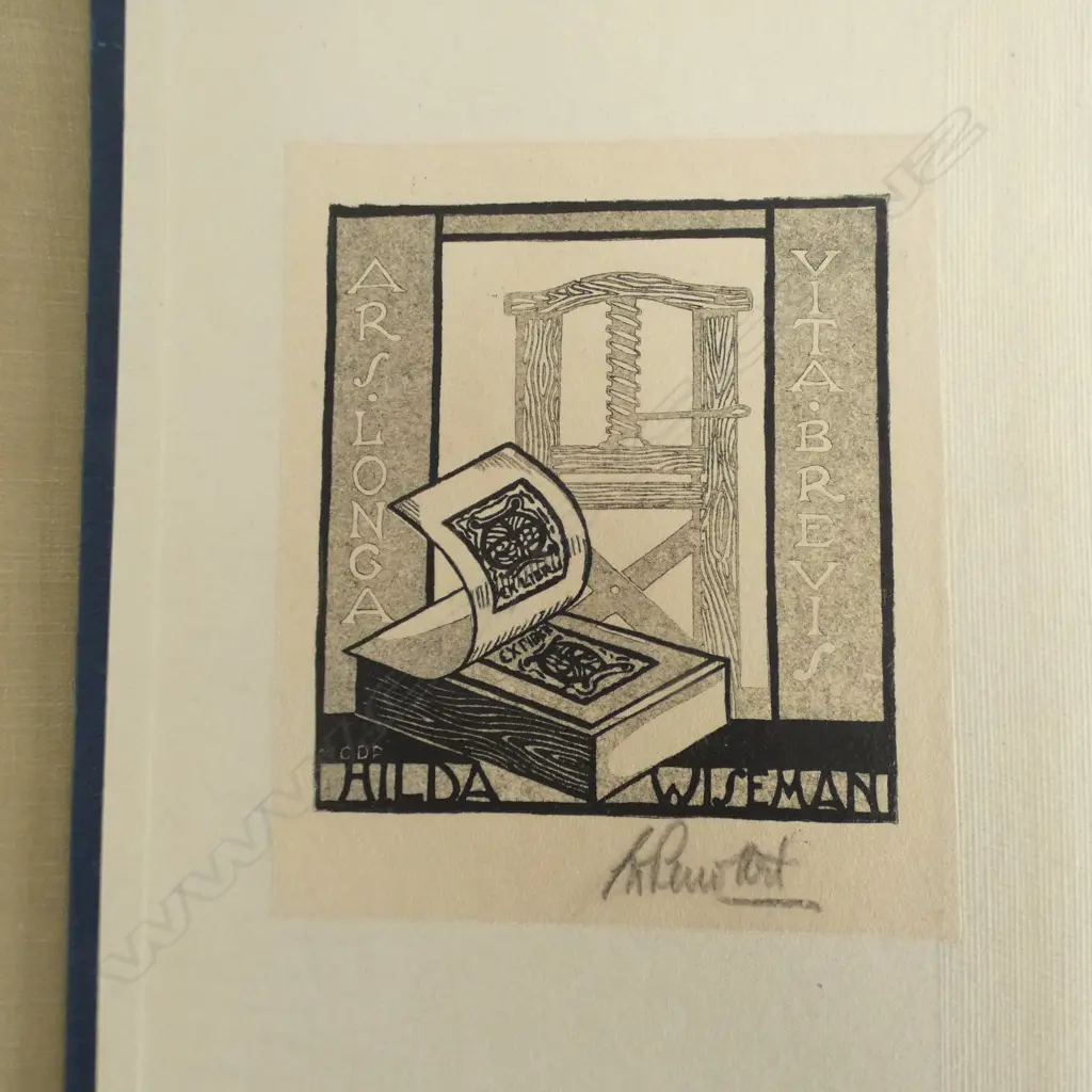 Hilda Wiseman's book has her personal bookplate in the front cover Image 1++
