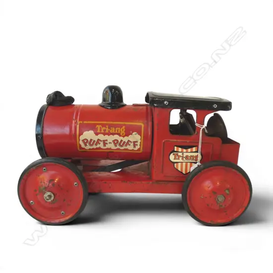 VINTAGE TIN PLATE TRI-ANG PUFF PUFF TOY TRAIN L.350mm
