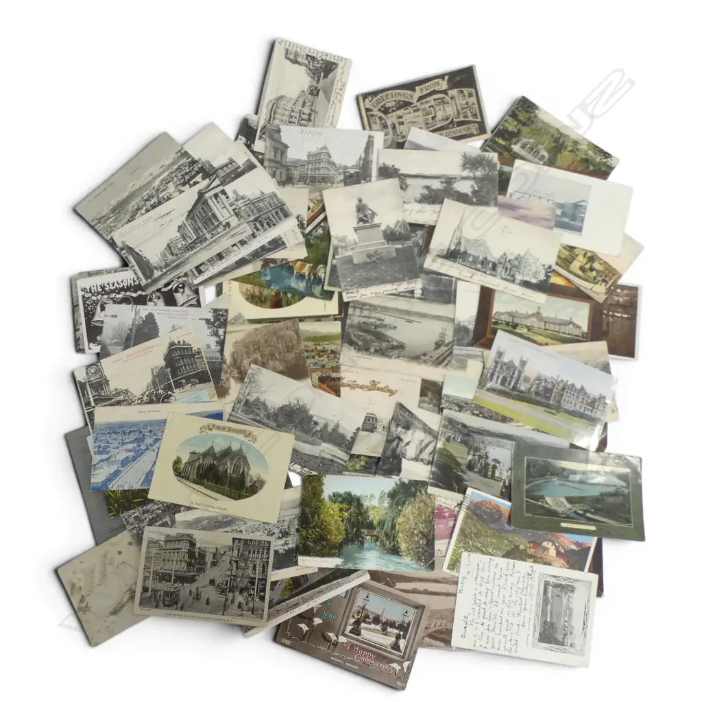 COLLECTION 100+ VINTAGE POSTCARDS mainly Dunedin Image 1++