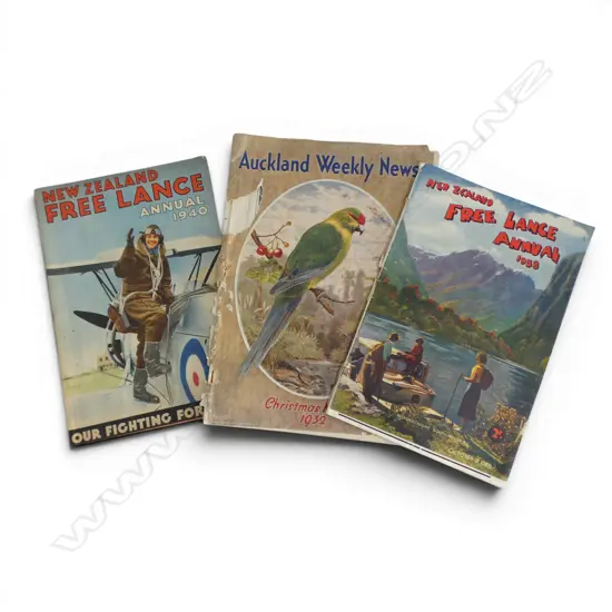 AUCKLAND WEEKLY NEWS XMAS 1932 + 2 X NZ FREE LANCE ANNUAL 1938 + 1940