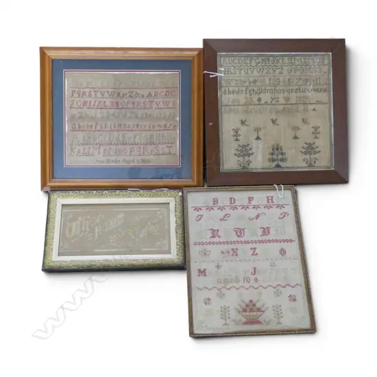 4 ANTIQUE SAMPLERS 