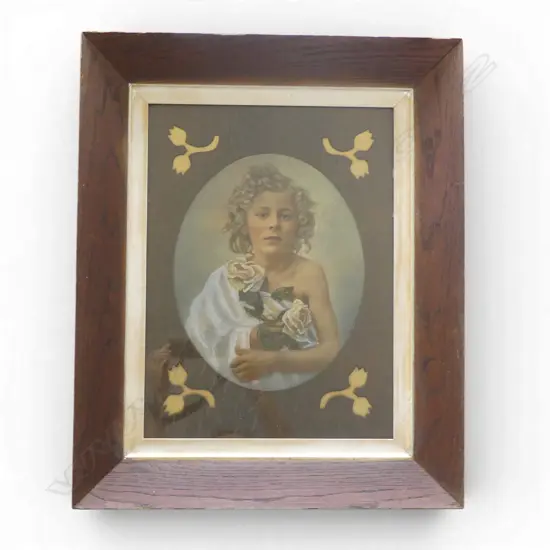 LG FRAMED IMAGE OF A BOY 690x560mm